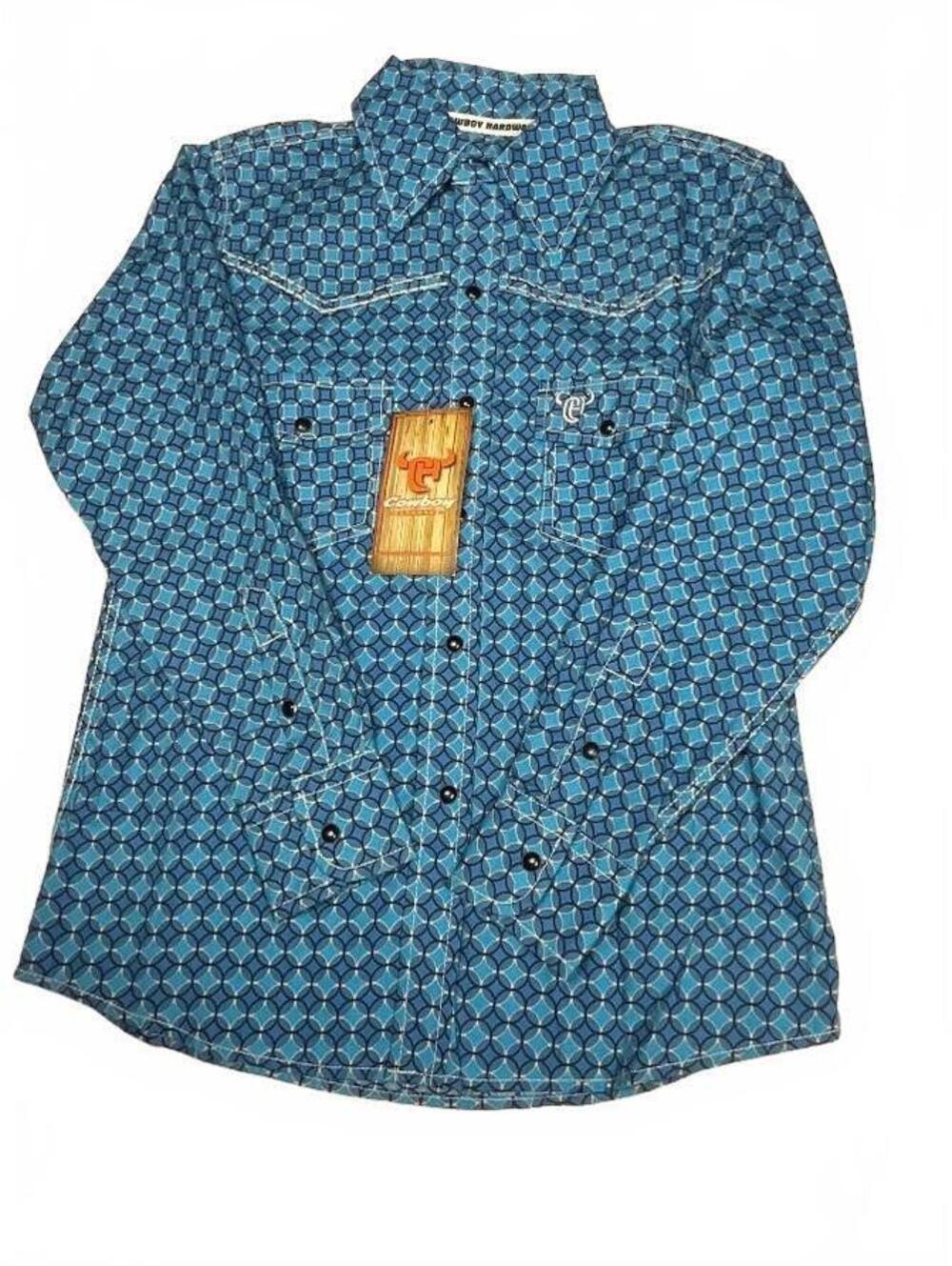 NWT Boys Cowboy Hardware Boys Long Sleeve Shirt Size Small (6)